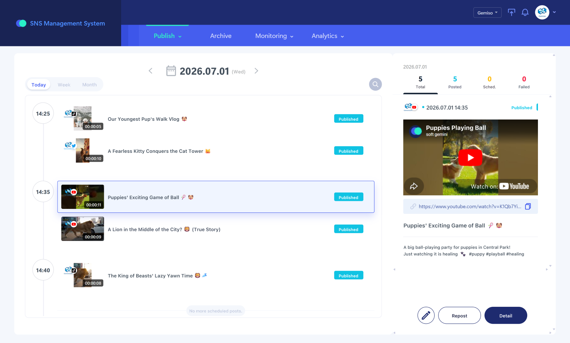 NEXUS Schedule screenshot — Distribution Schedule Management (Distribution Schedule)