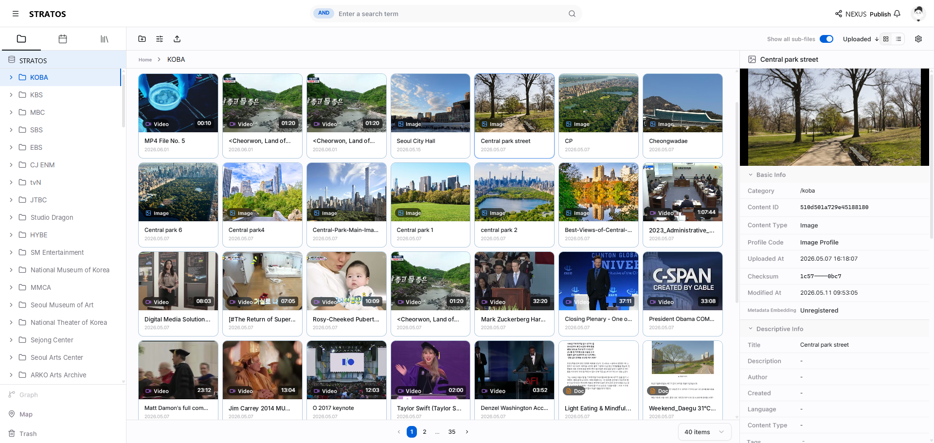 Stratos Content Management System · CMS screenshot — The content you need, the moment you need it